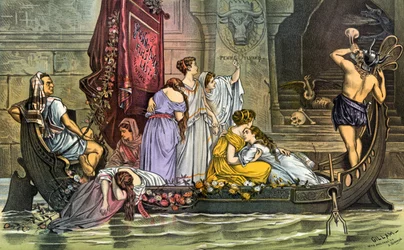 El tributo al Minotauro - los intereses de todos los demás estados sacrificados al monstruo protector de Pensilvania, 1885